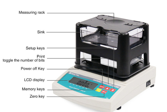 DH-300 No-polluted Digital Display Solids Density Meter, Densitometer for Polymer solid such as Plastic and Rubber